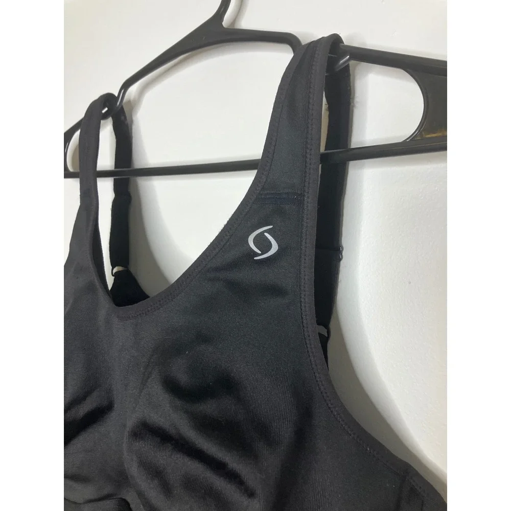 Moving Comfort Sports Bra Womens 38C Black Excellent High Impact Adjustable